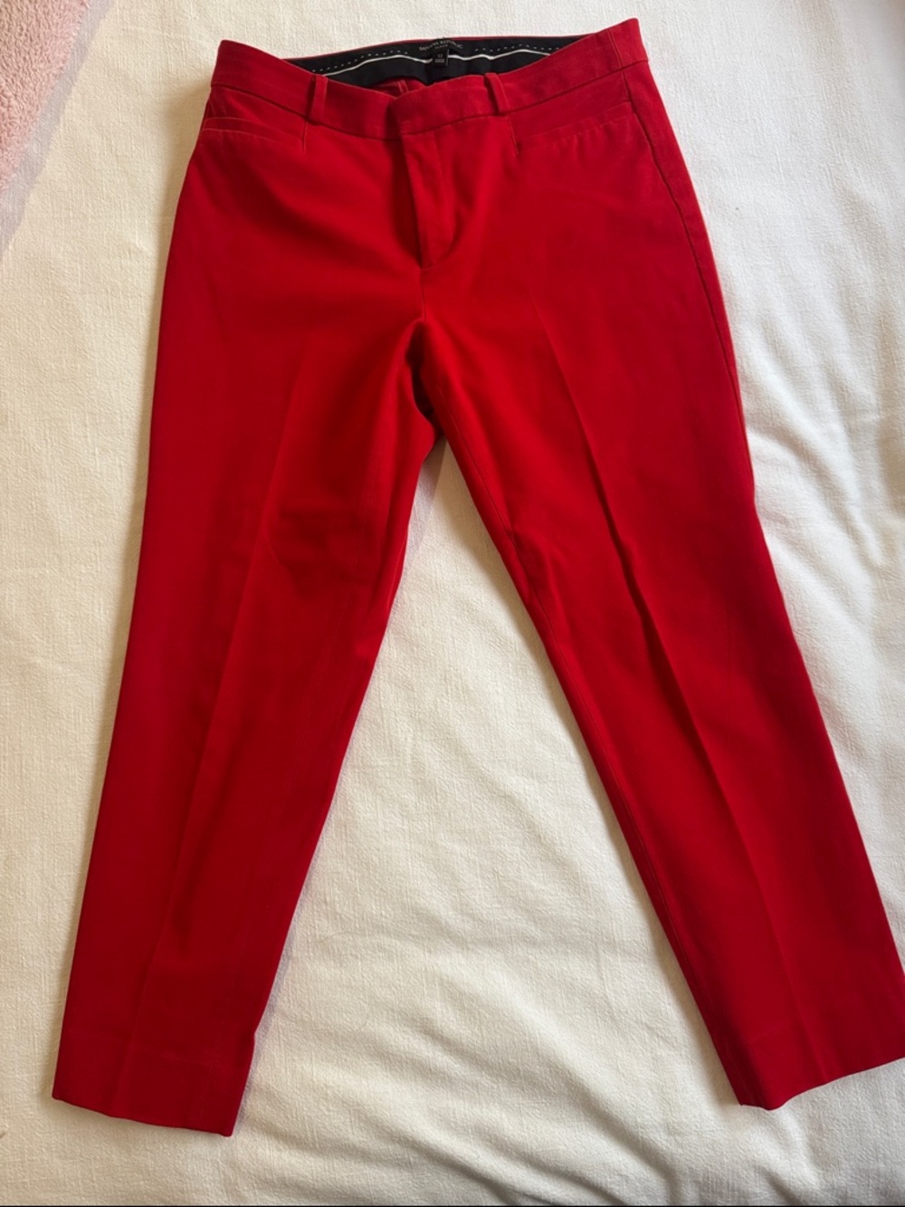 Banana Republic Red Cropped Ankle Pants